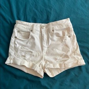 White Denim Shorts